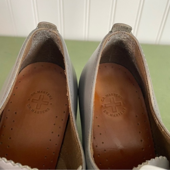 Dr. Martens MIMI Wedge Heels in Steel Gray Leather - Picture 9 of 11